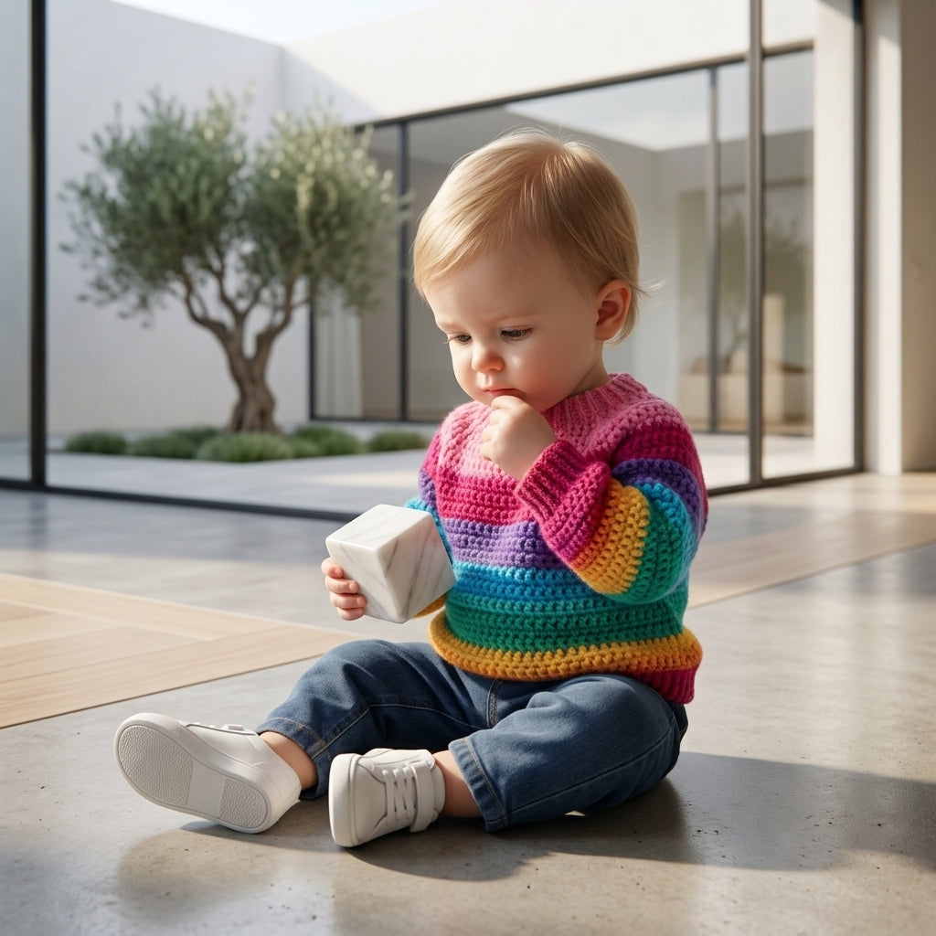 Athabasca Falls Children'S Baby Pullover | Crochet Pattern PDF