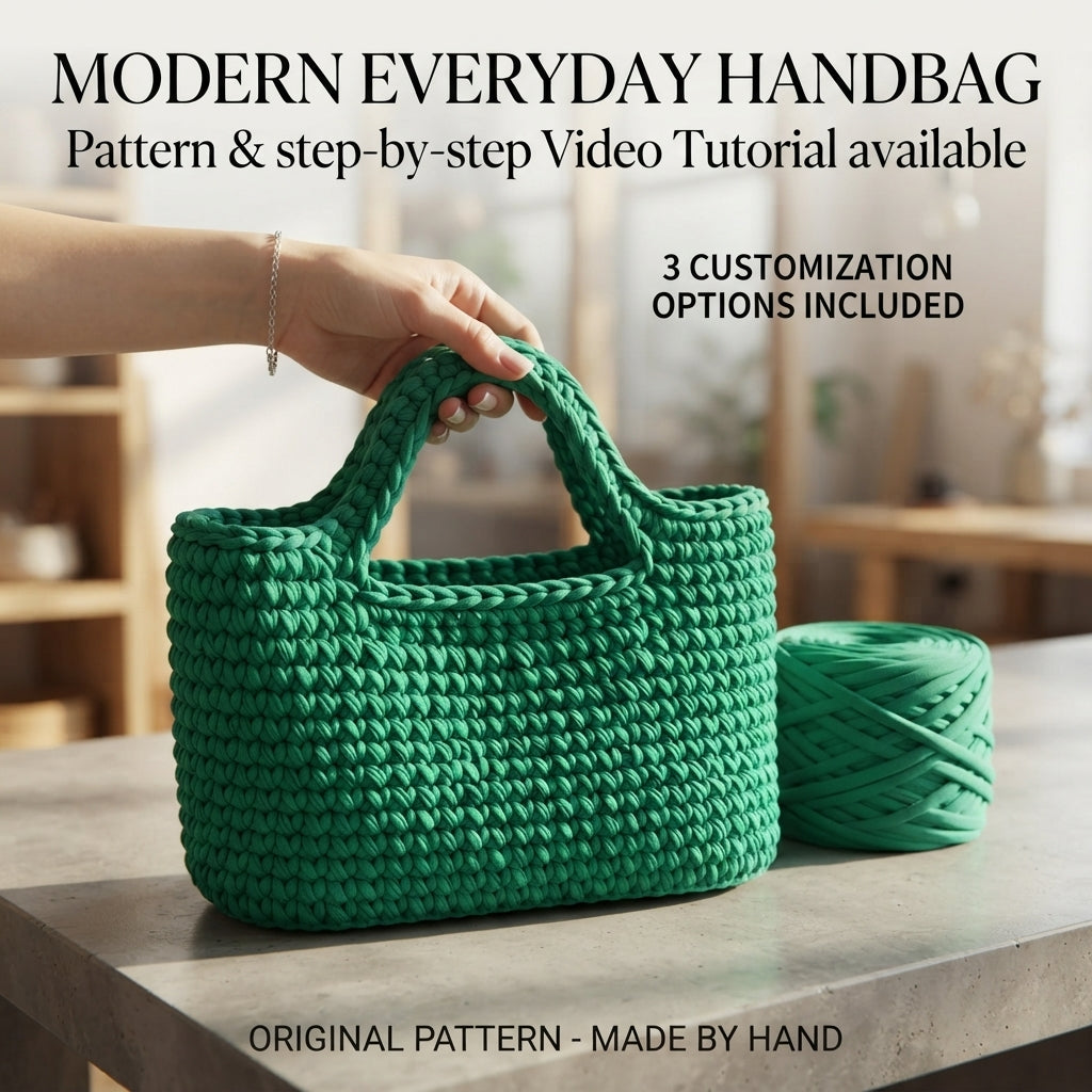 Handbag Everyday Tote | Crochet Pattern PDF
