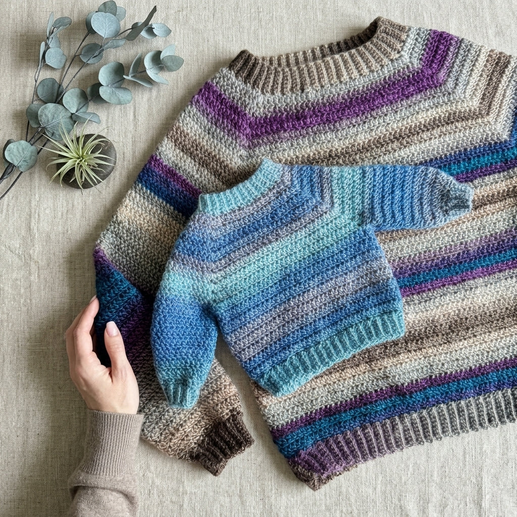 Athabasca Falls Children'S Baby Pullover | Crochet Pattern PDF