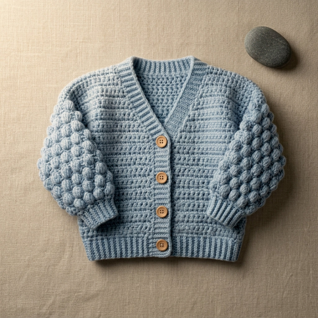 Bobble Baby Cardigan | Crochet Pattern PDF
