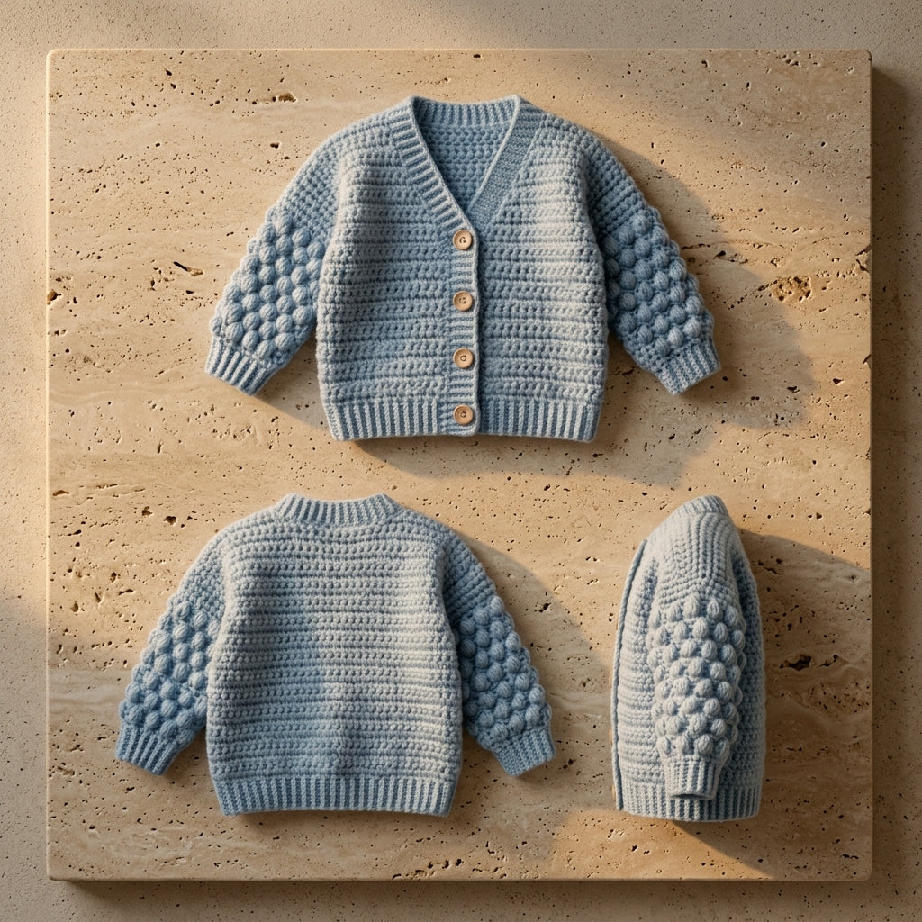 Bobble Baby Cardigan | Crochet Pattern PDF