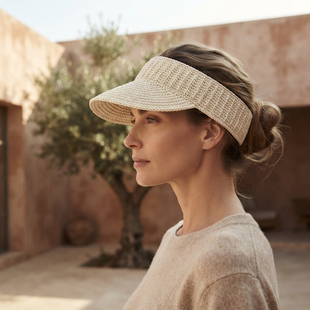 Modern Sun Visor | Crochet Hat Pattern PDF — Design 5