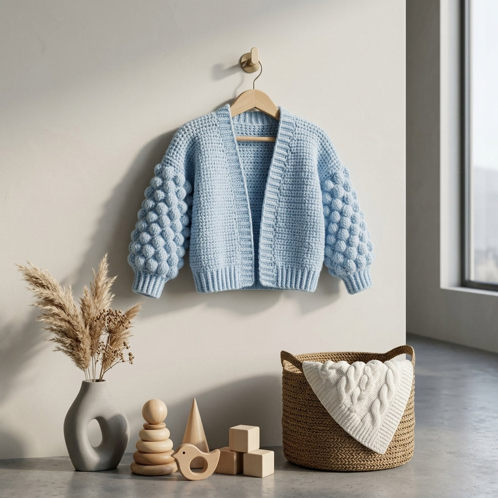 Bobble Baby Cardigan | Crochet Pattern PDF