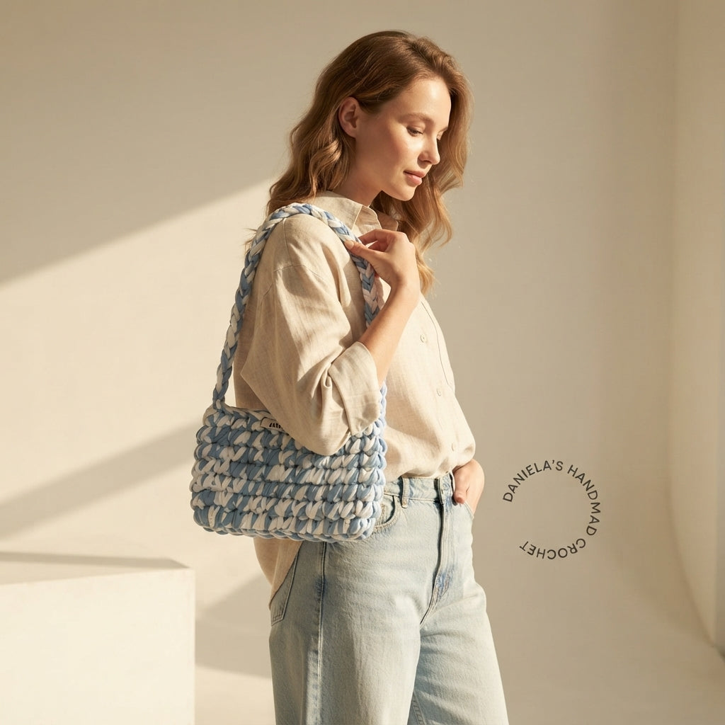 Shoulder Tshirt Shoulder Bag | Crochet Pattern PDF