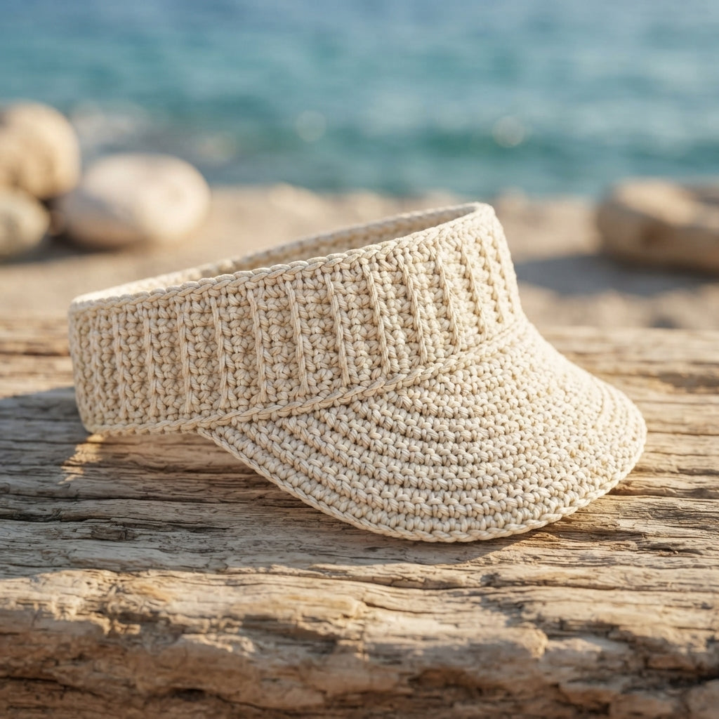 Modern Sun Visor | Crochet Hat Pattern PDF — Design 5