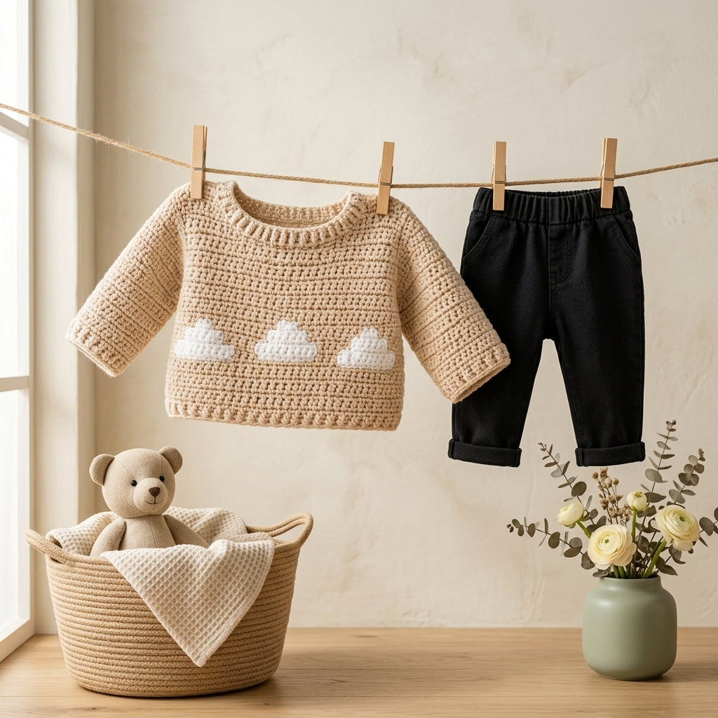 Sweater Boy Sweater Baby Pullover Classic v2 | Crochet Pattern PDF