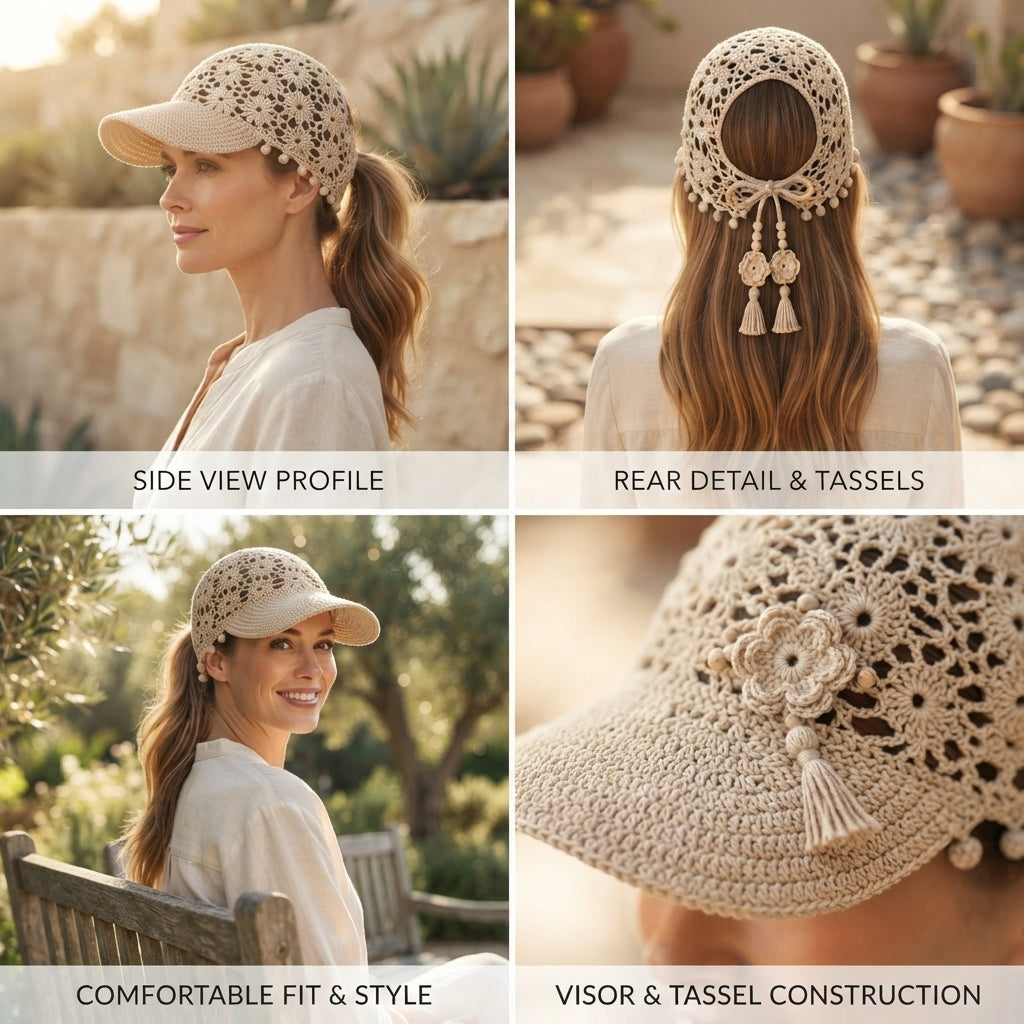 Trendy Summer Hat | Crochet Visor Pattern — Design 2