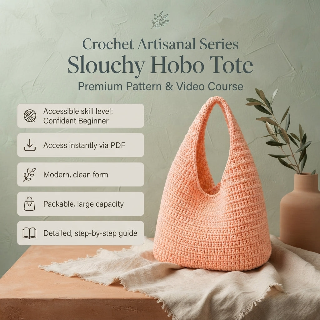 Shoulder Bag Hobo Bag Tote | Crochet Pattern PDF