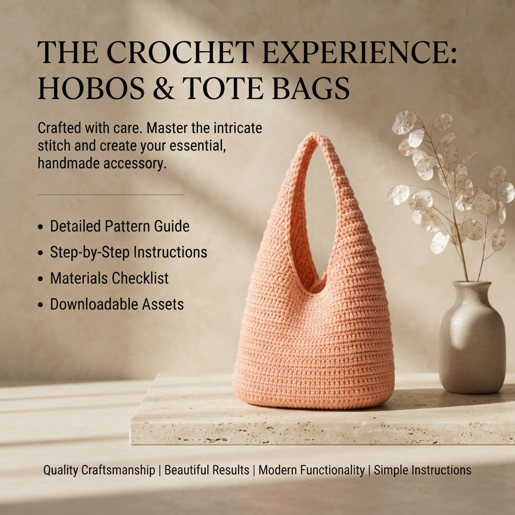 Shoulder Bag Hobo Bag Tote | Crochet Pattern PDF