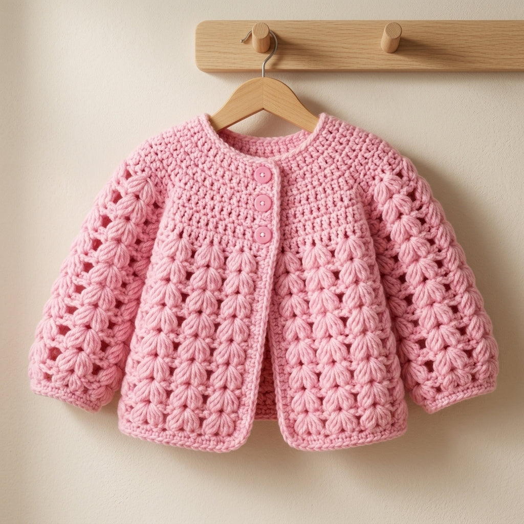 Vintage Childrens Matinee Baby Cardigan | Crochet Pattern PDF