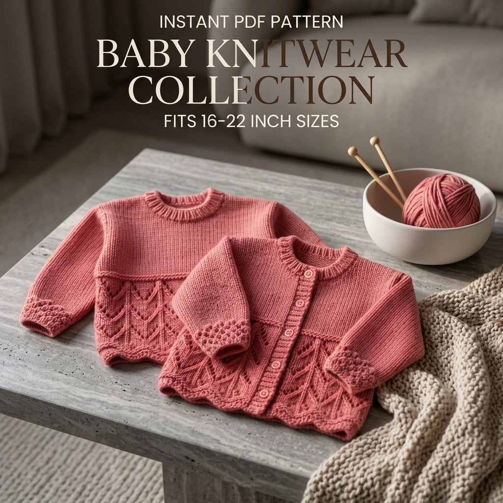 Knitting Beginner Friendly Baby Sweater | Crochet Pattern PDF