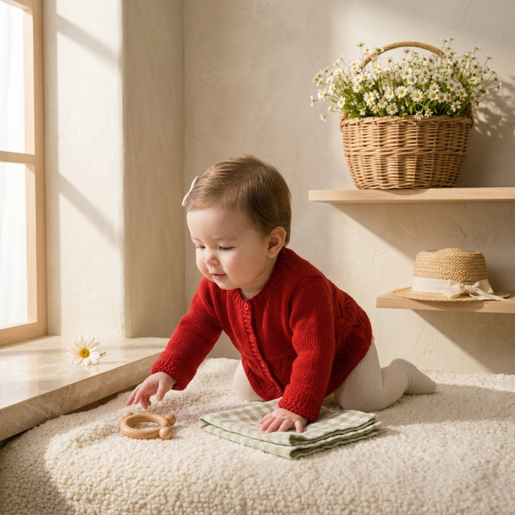 Knitting Beginner Friendly Baby Sweater | Crochet Pattern PDF