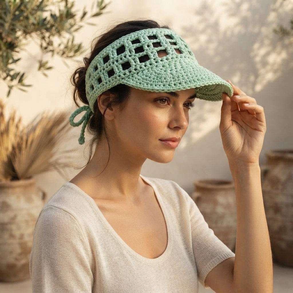 Charming Sun Visor Design | Crochet PDF Pattern — Design 7