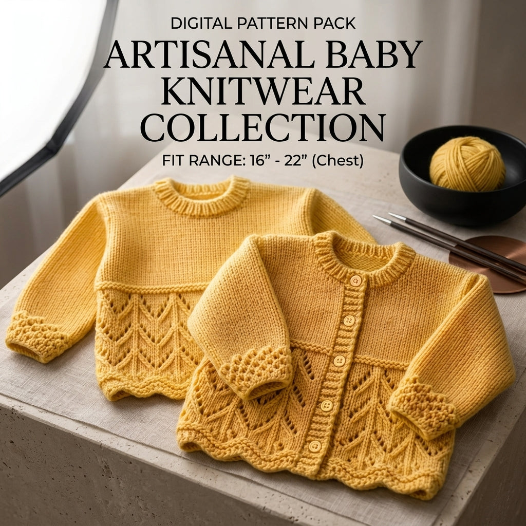 Knitting Beginner Friendly Baby Sweater | Crochet Pattern PDF
