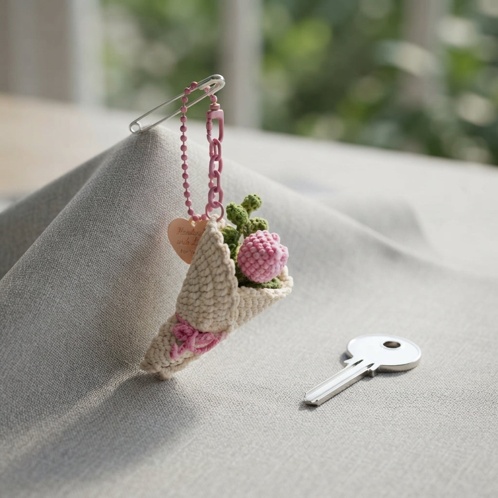 Pretty Bag Charm Charm | Handmade Crochet Pattern