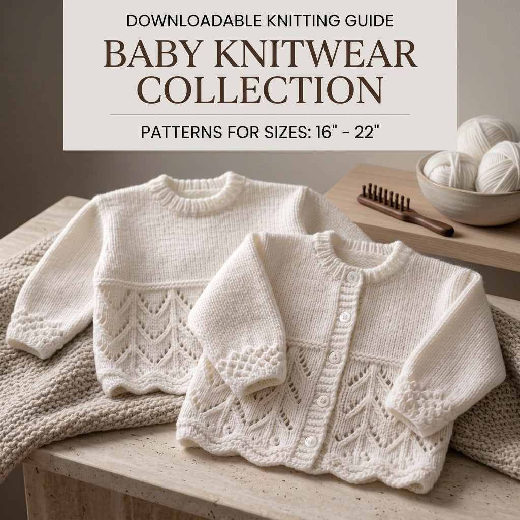 Knitting Beginner Friendly Baby Sweater | Crochet Pattern PDF