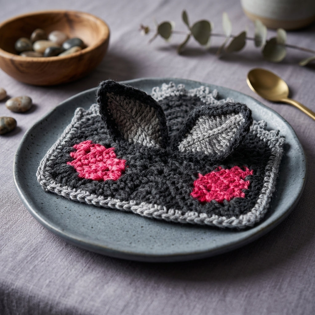 Mothman Motif Triangle Bandana | Crochet Pattern PDF