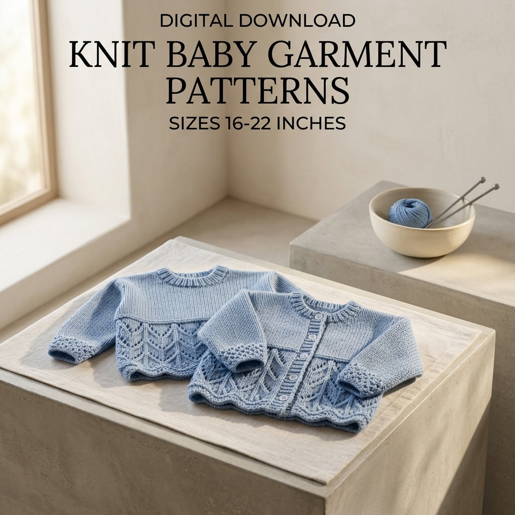 Knitting Beginner Friendly Baby Sweater | Crochet Pattern PDF