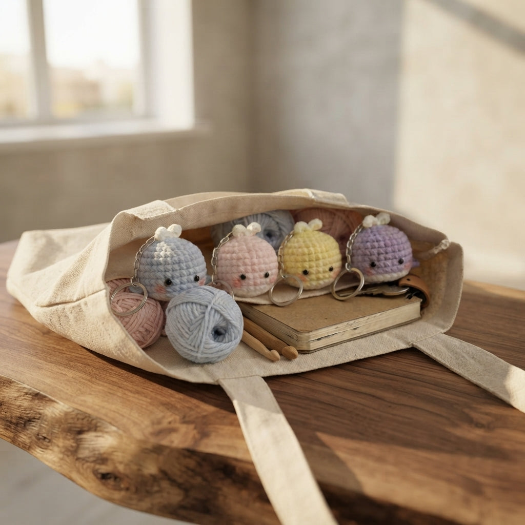 Whimsical Keychain Keychain | PDF Crochet Guide