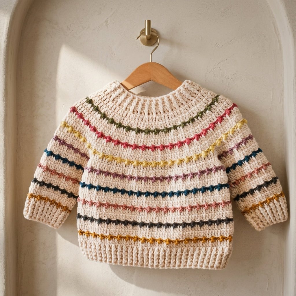 Rainbow Sweater Baby Sweater | Crochet Pattern PDF