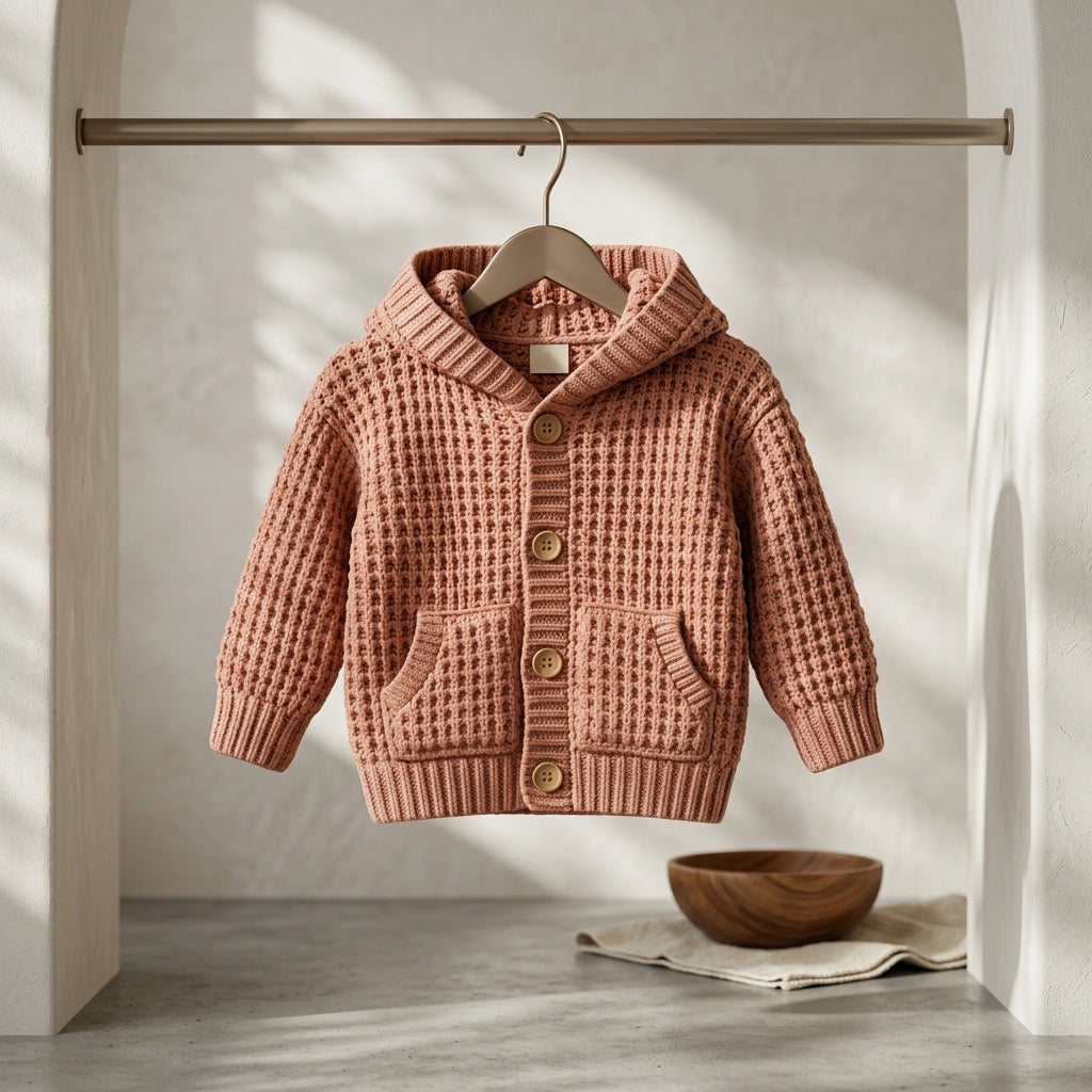Waffle Stitch Baby Hoodie Waffle Stitch v2 | Crochet Pattern PDF