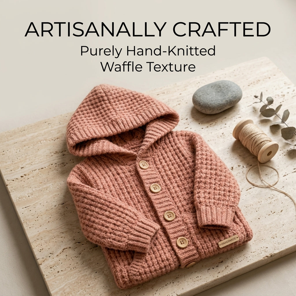 Waffle Stitch Baby Hoodie Waffle Stitch v2 | Crochet Pattern PDF