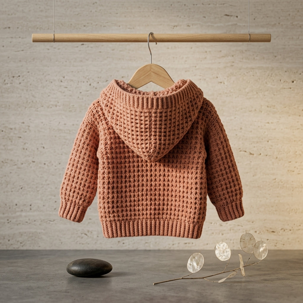 Waffle Stitch Baby Hoodie Waffle Stitch v2 | Crochet Pattern PDF