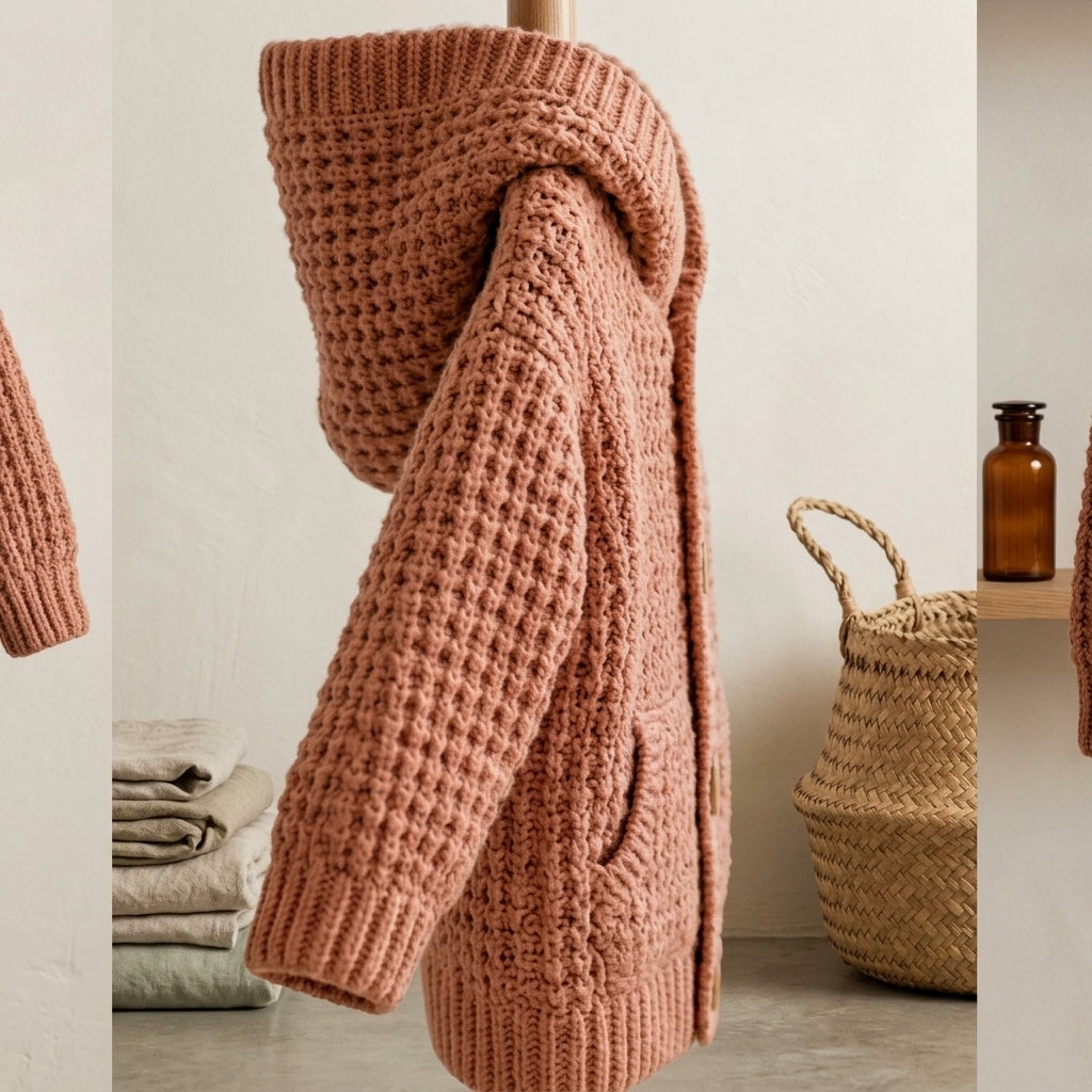 Waffle Stitch Baby Hoodie Waffle Stitch v2 | Crochet Pattern PDF