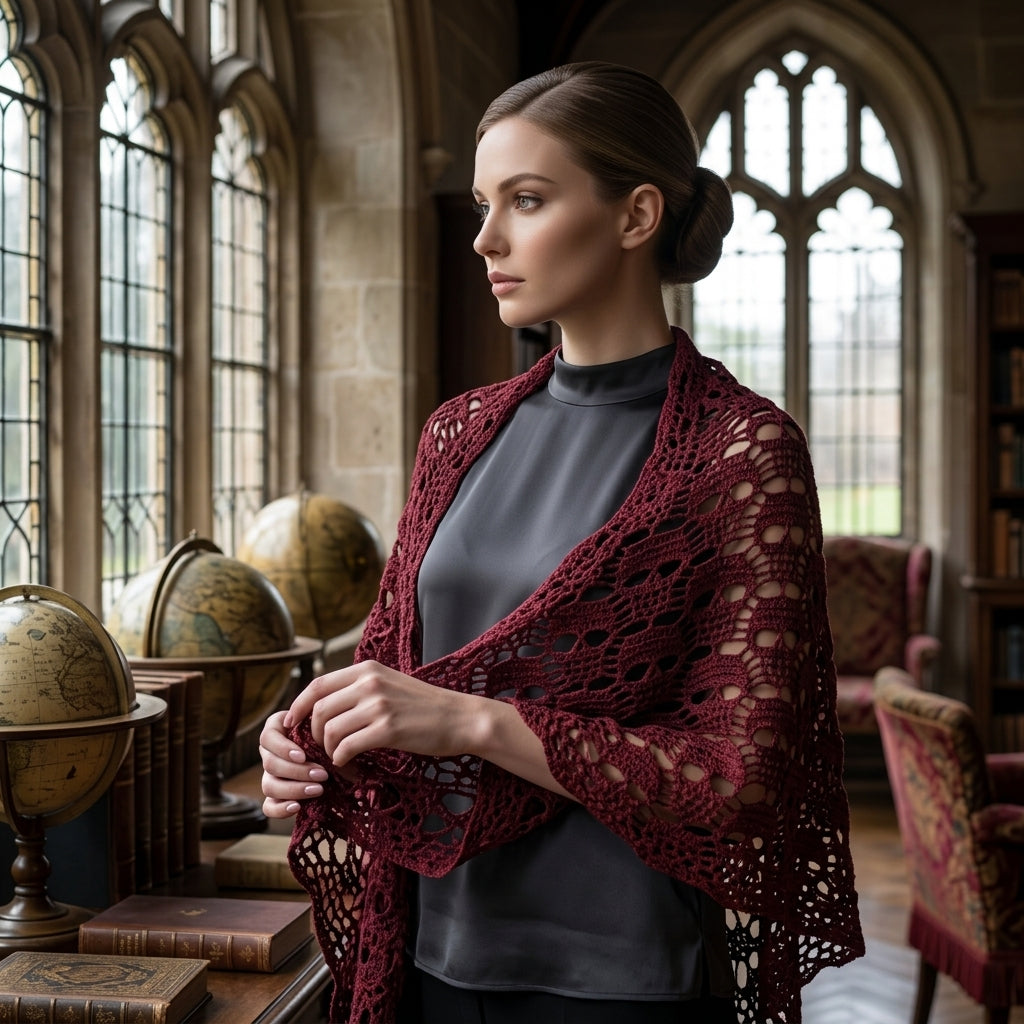 Gothic Skull Shawl Bandana | Crochet Pattern PDF