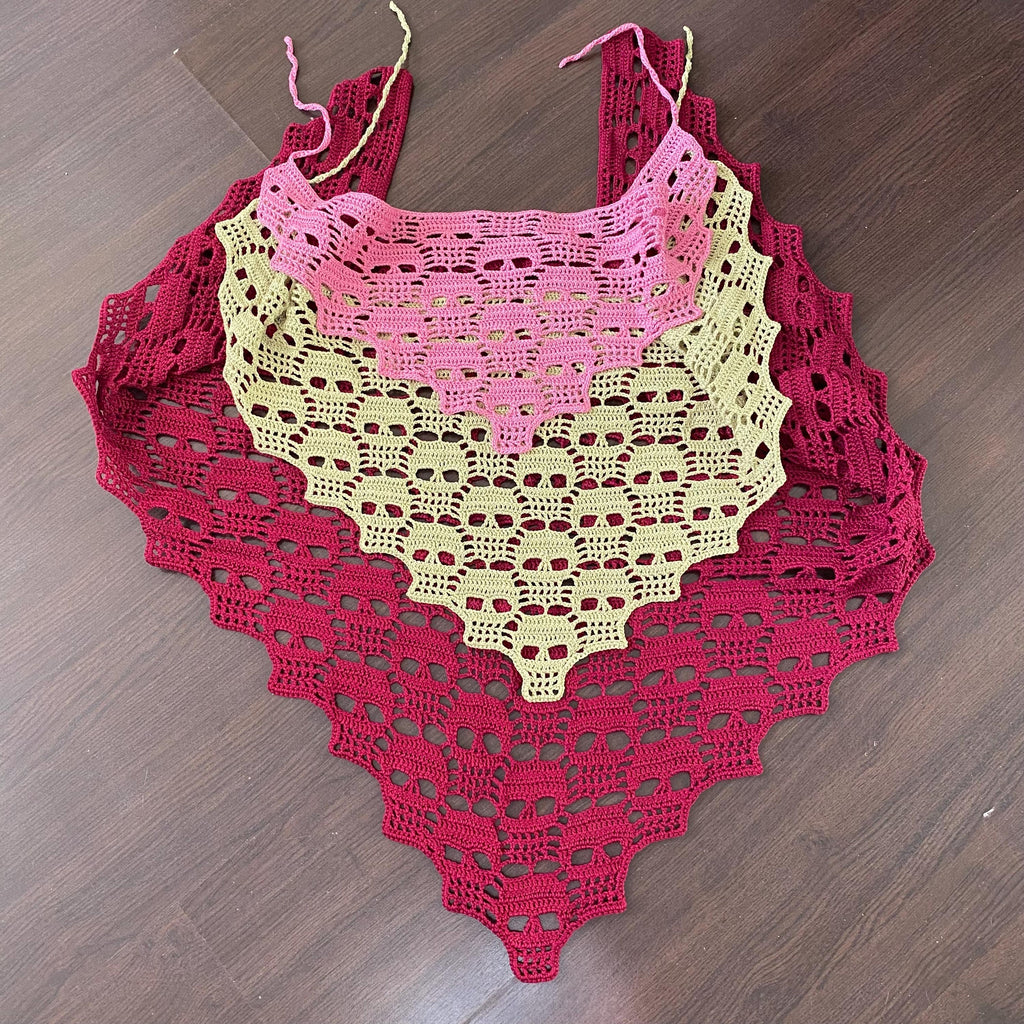 Gothic Skull Shawl Bandana | Crochet Pattern PDF
