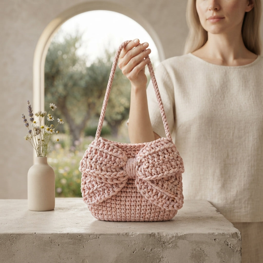 Bow Beginner Handbag | Crochet Pattern PDF