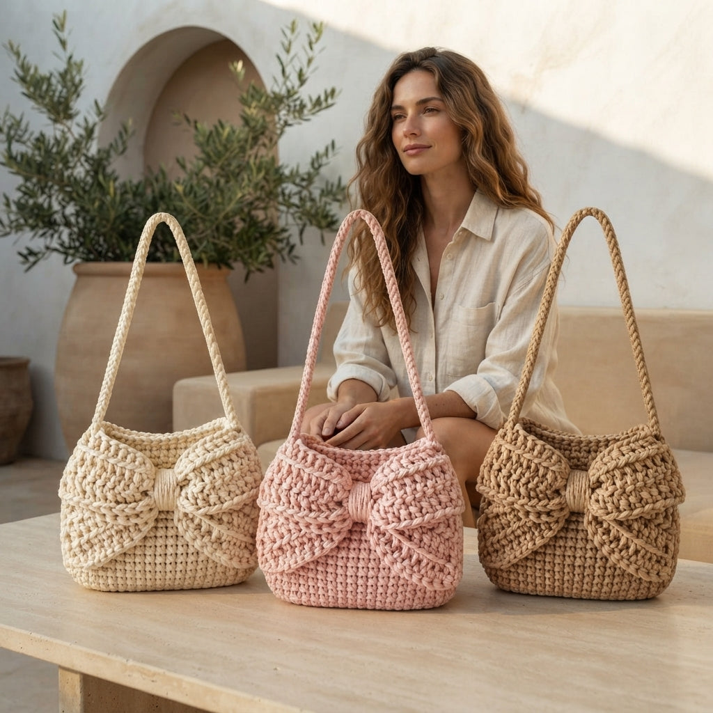 Bow Beginner Handbag | Crochet Pattern PDF