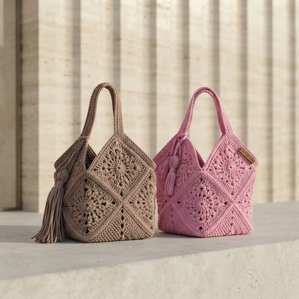 Granny Square Granny Square Market Bag | Crochet Pattern PDF