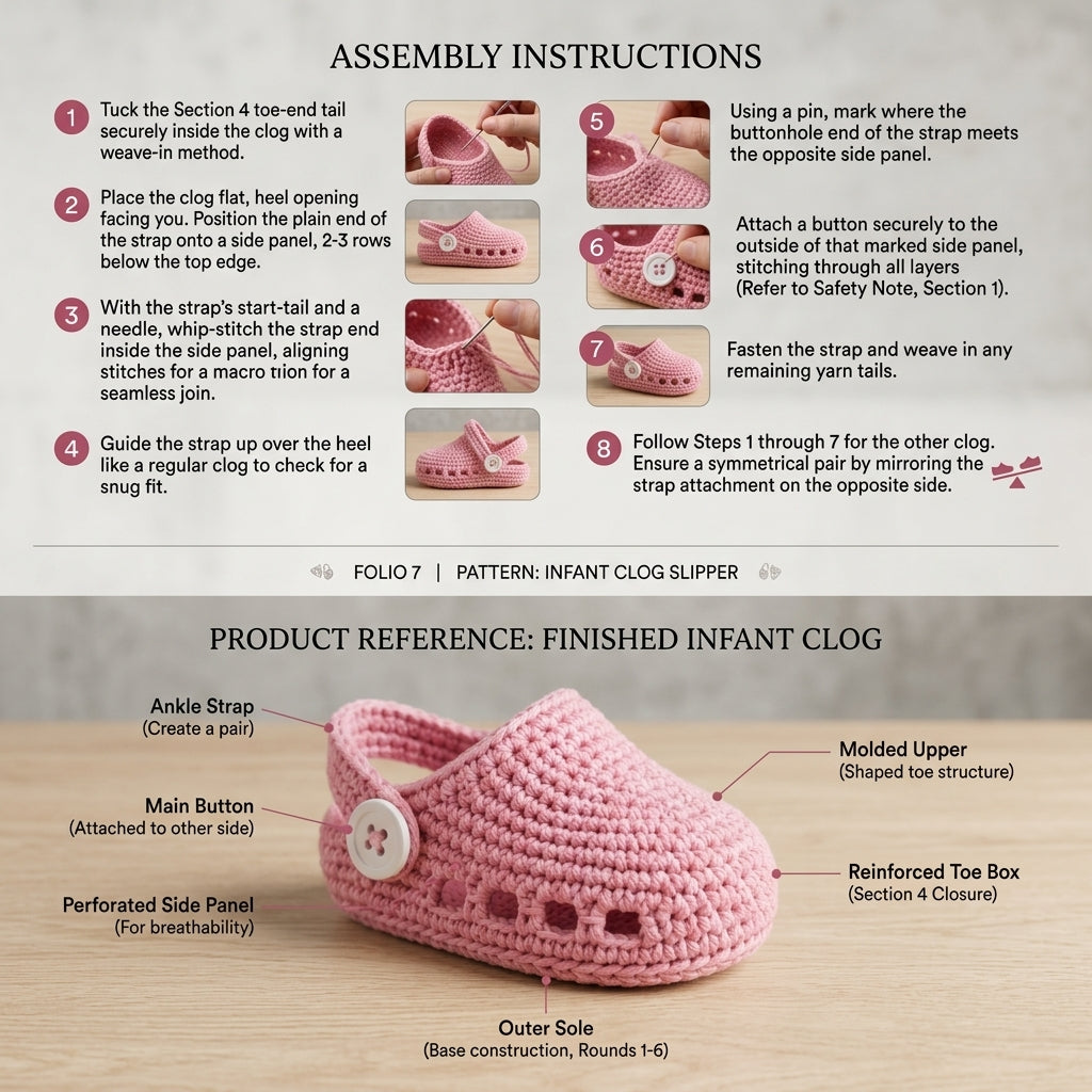 Clogs Sandals Infant Baby Booties | Crochet Pattern PDF