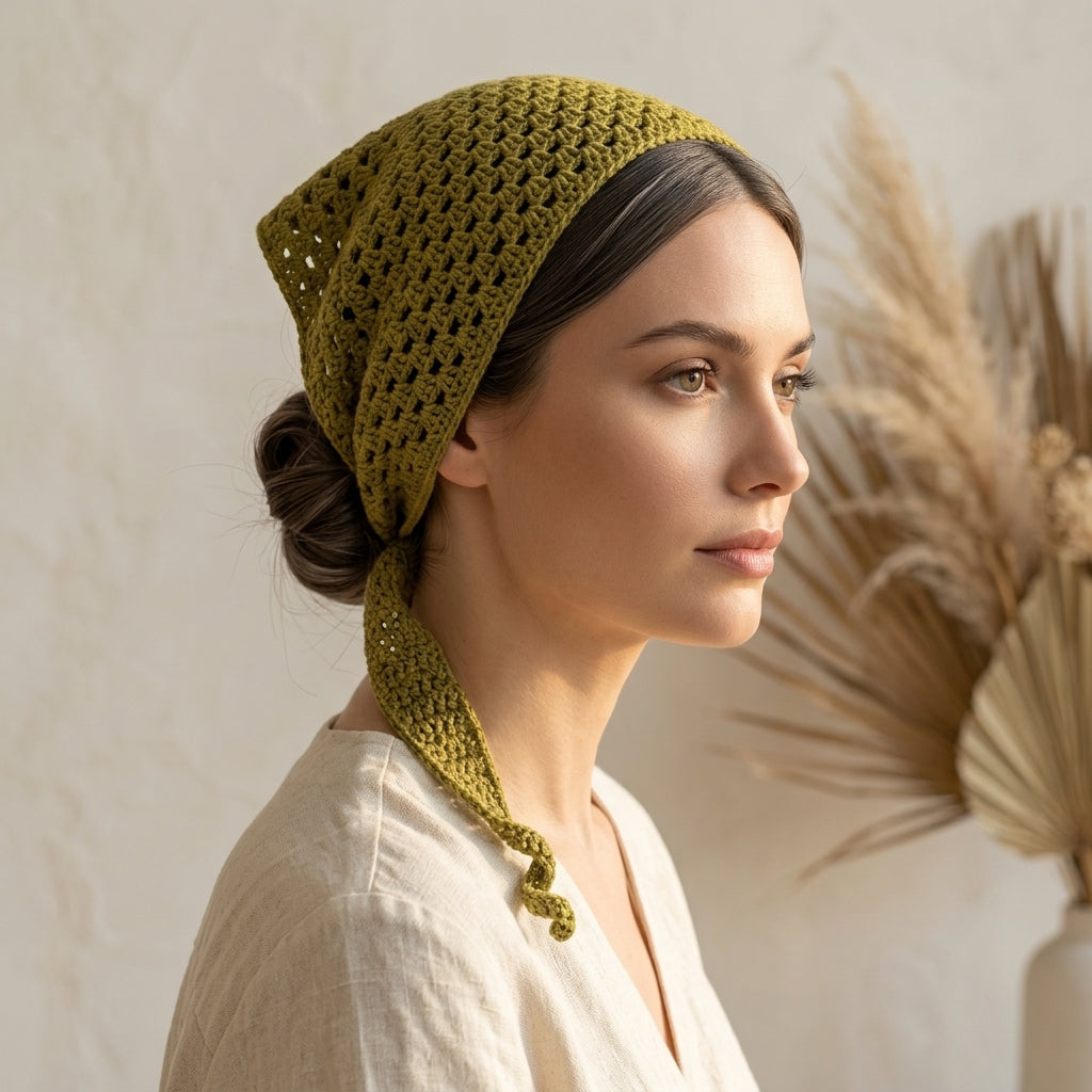 Granny Stitch Boho Kerchief | Beginner Crochet Pattern PDF
