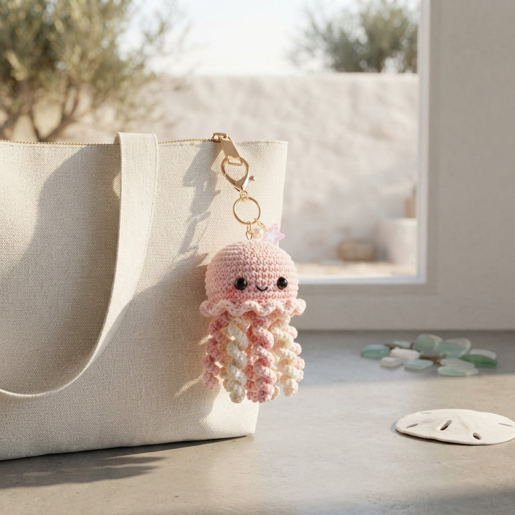 Unique Jellyfish Charm | Crochet Keychain Pattern