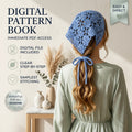 Floral Granny Square Head Scarf | Crochet Pattern PDF