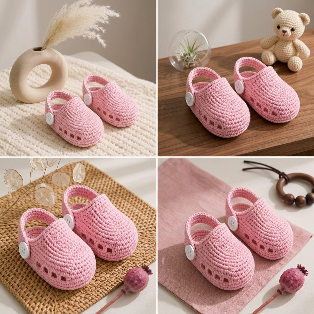 Clogs Sandals Infant Baby Booties | Crochet Pattern PDF