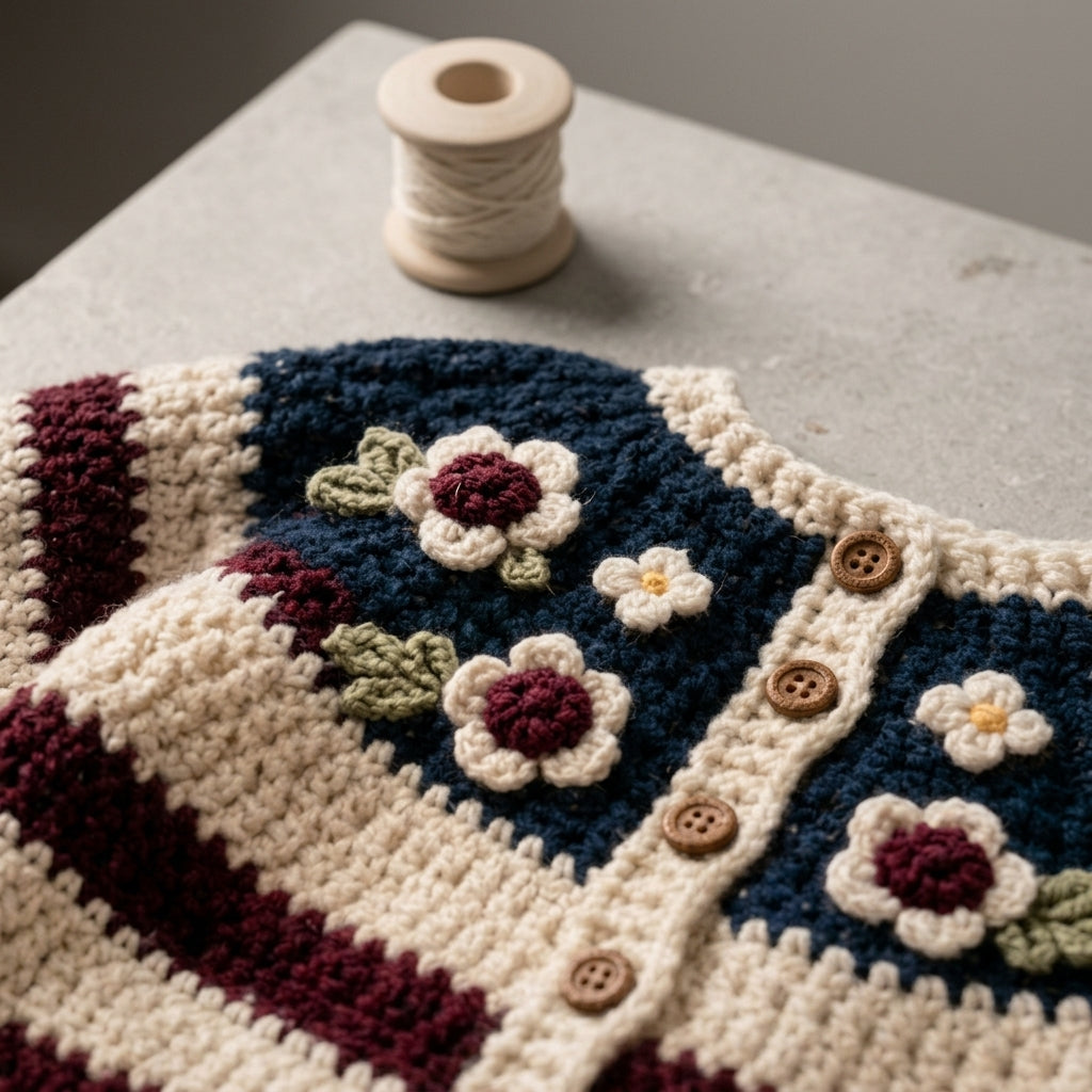 Patriotic Cardigan American Baby Cardigan | Crochet Pattern PDF