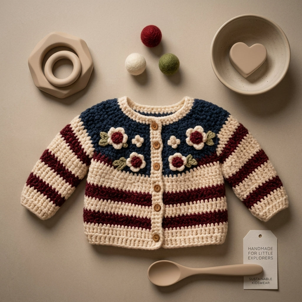 Patriotic Cardigan American Baby Cardigan | Crochet Pattern PDF