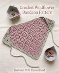 Vintage Lace Wildflower Bandana | Crochet Pattern PDF