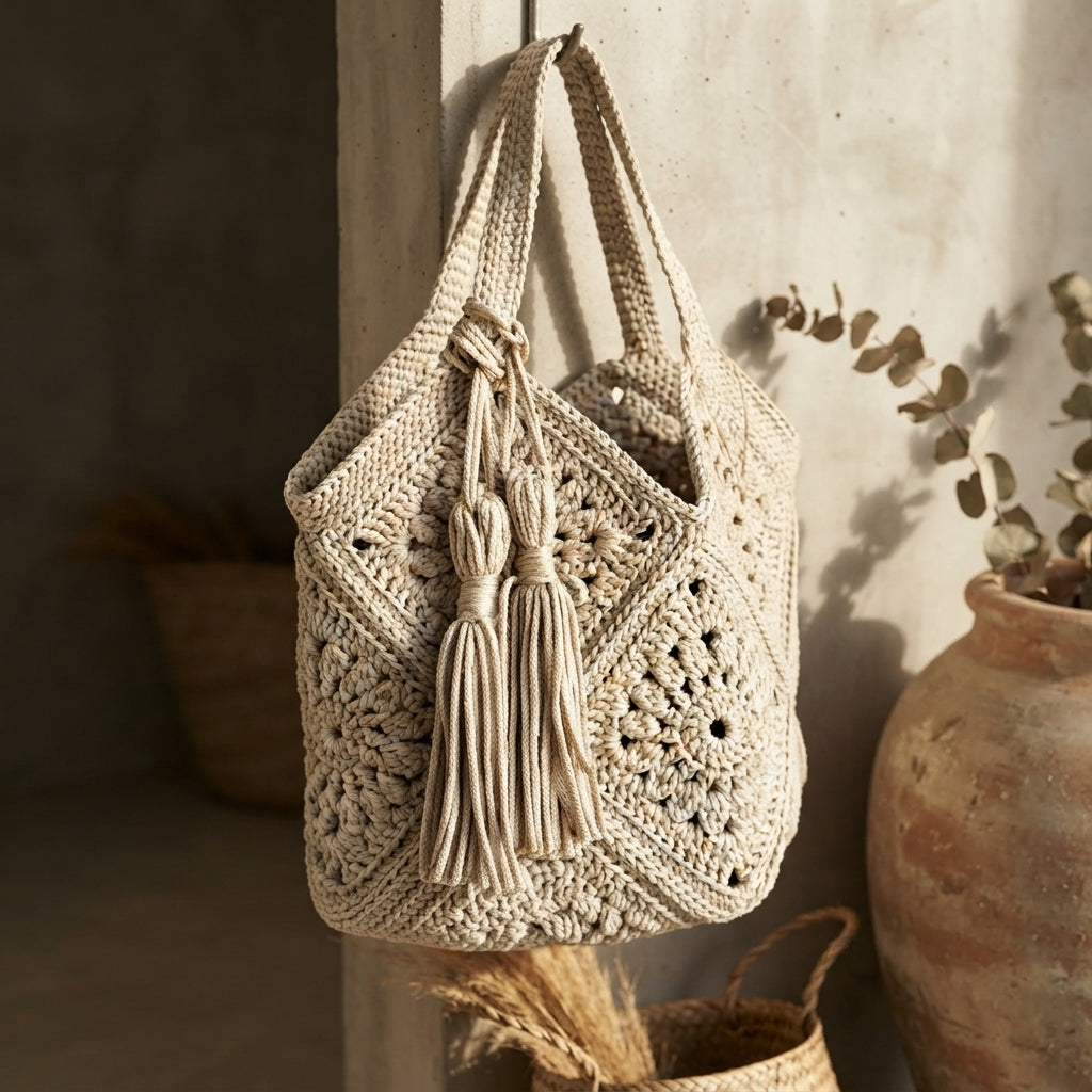 Granny Square Granny Square Market Bag | Crochet Pattern PDF