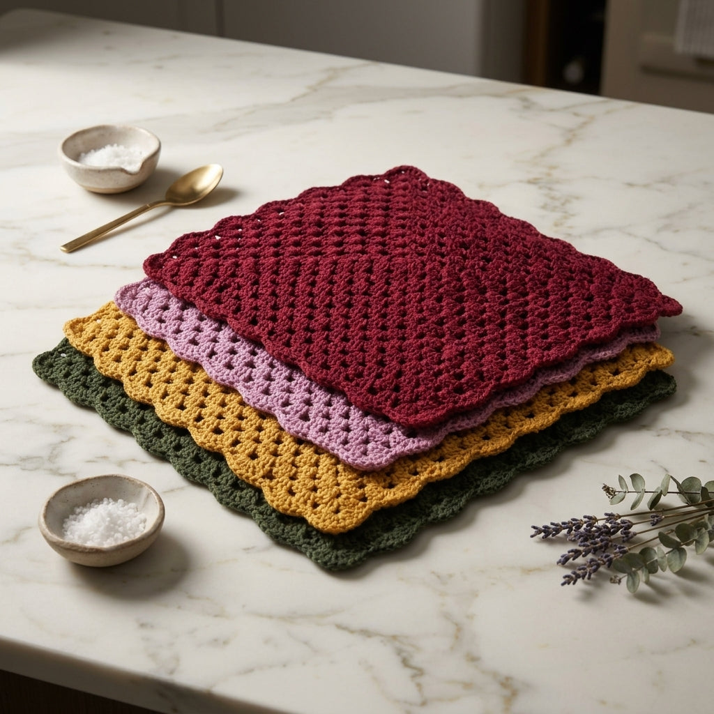 Cotton Triangle Hair Bandana | Crochet Pattern PDF