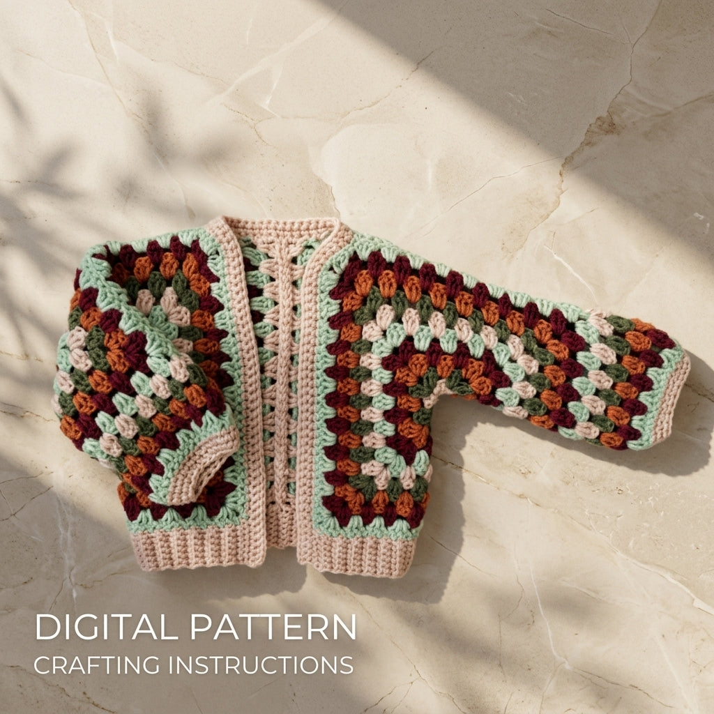 Hexagon Baby Cardigan | Crochet Pattern PDF