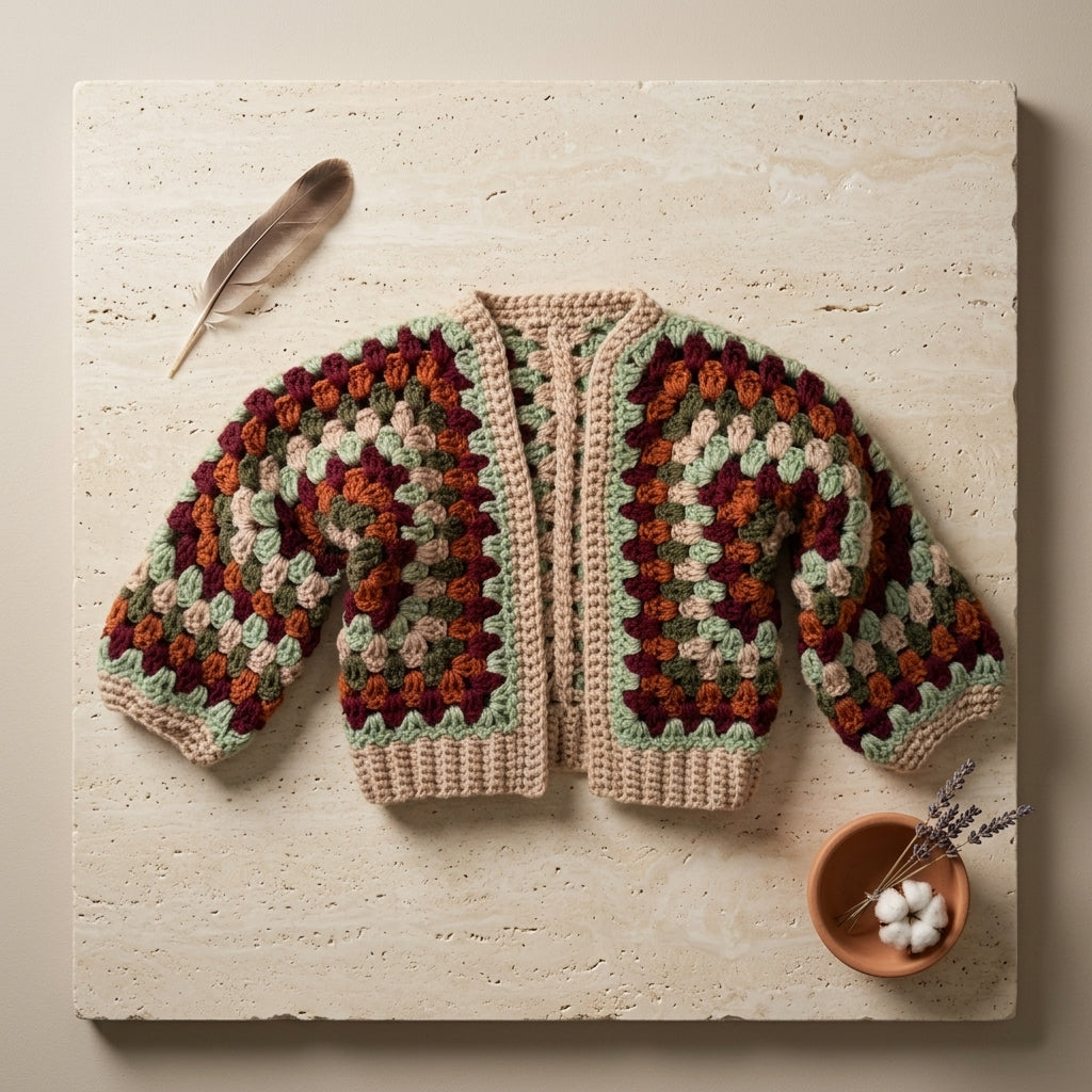 Hexagon Baby Cardigan | Crochet Pattern PDF