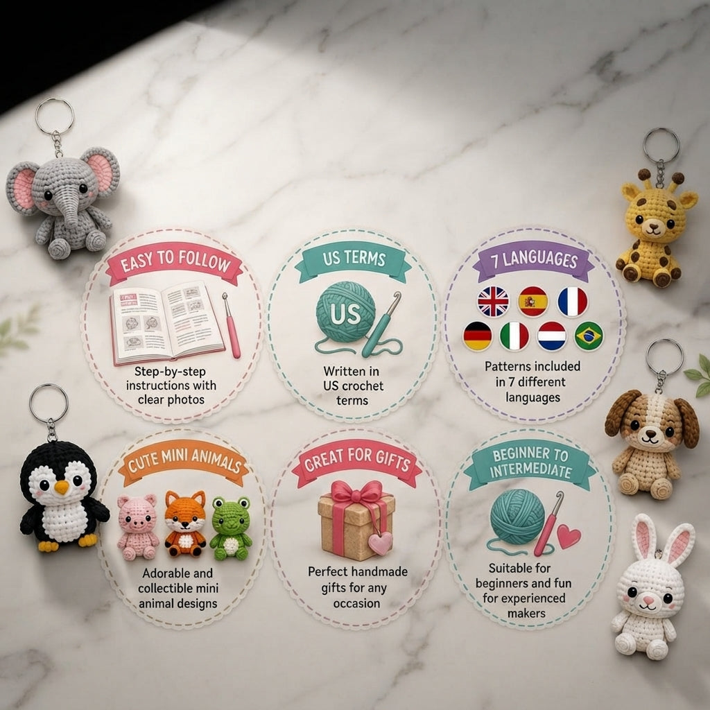 Giant Amigurumi Bundle | 37+ Keychain PDFs