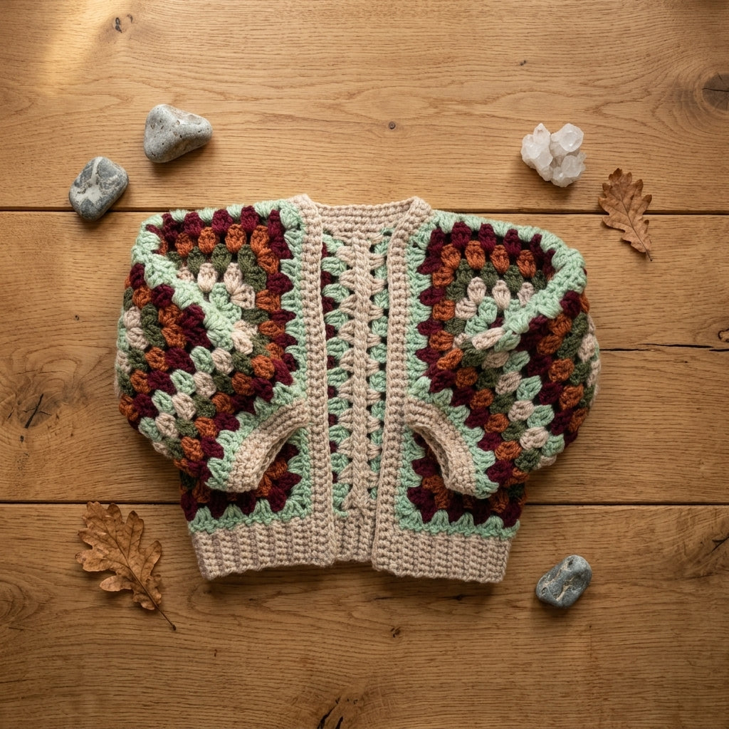 Hexagon Baby Cardigan | Crochet Pattern PDF