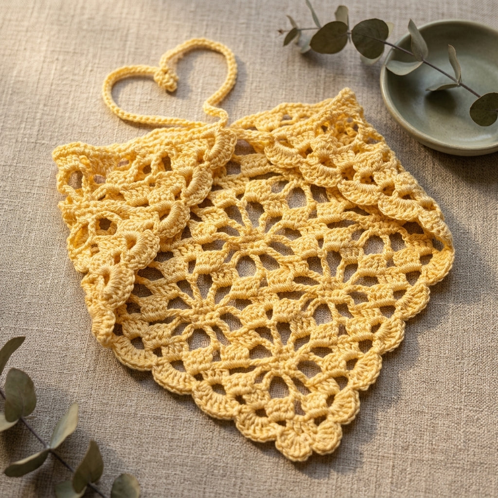 Lace Flower Vintage Head Scarf | Crochet Pattern PDF