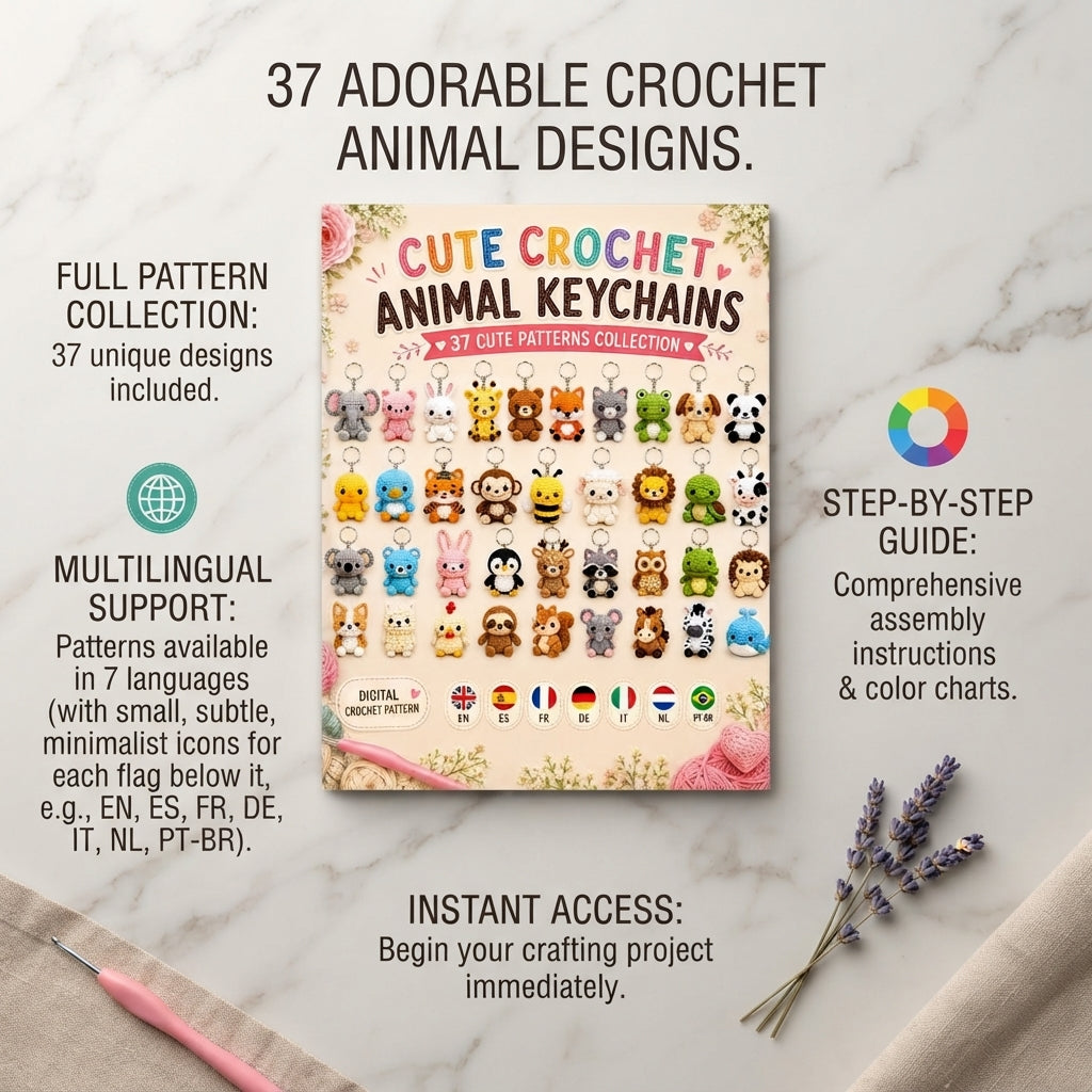 Giant Amigurumi Bundle | 37+ Keychain PDFs