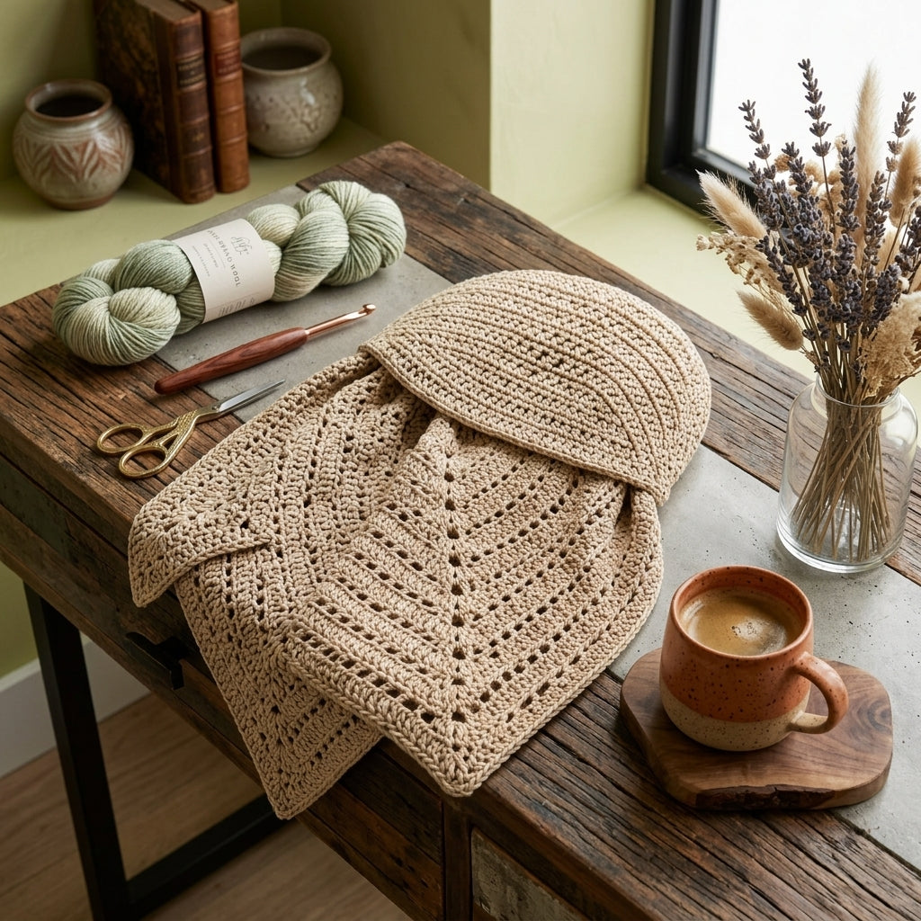 Unisex Boho Visor Cap | Crochet Bandana Pattern PDF